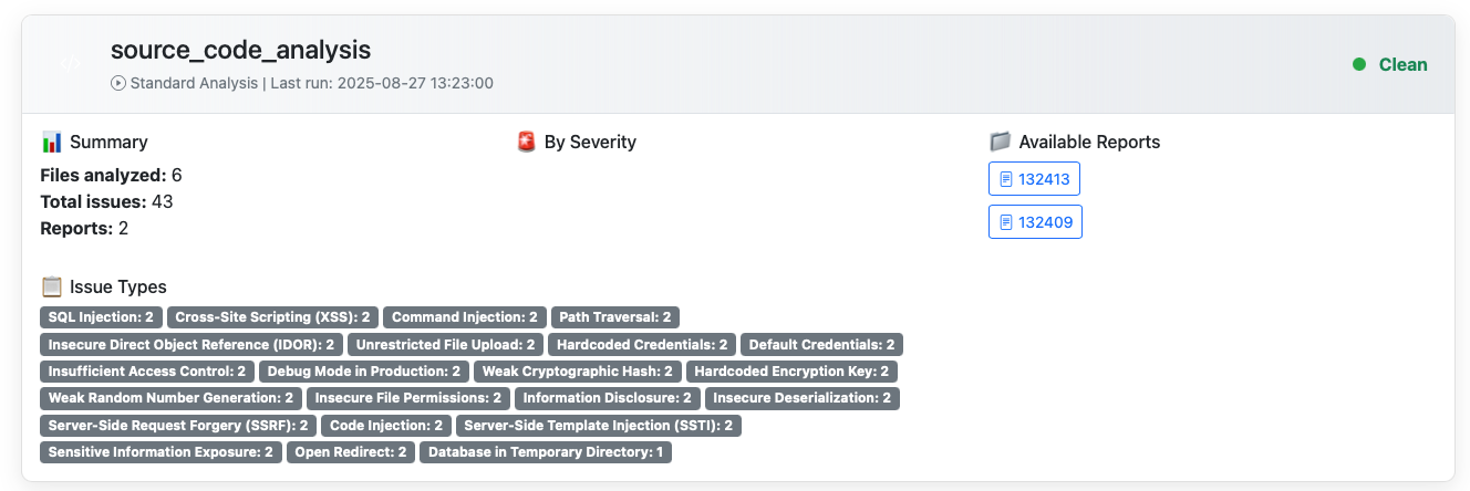 Source code vulnerability analysis
